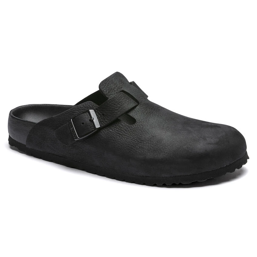 Boston Natural Leather Hot Sale ๐ฅ Birkenstock Boston Natural Leather Black ๐ -Men Shoes Store 1014421 1
