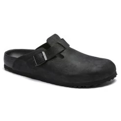 Hot Sale 🔥 Birkenstock Boston Natural Leather Black 🛒