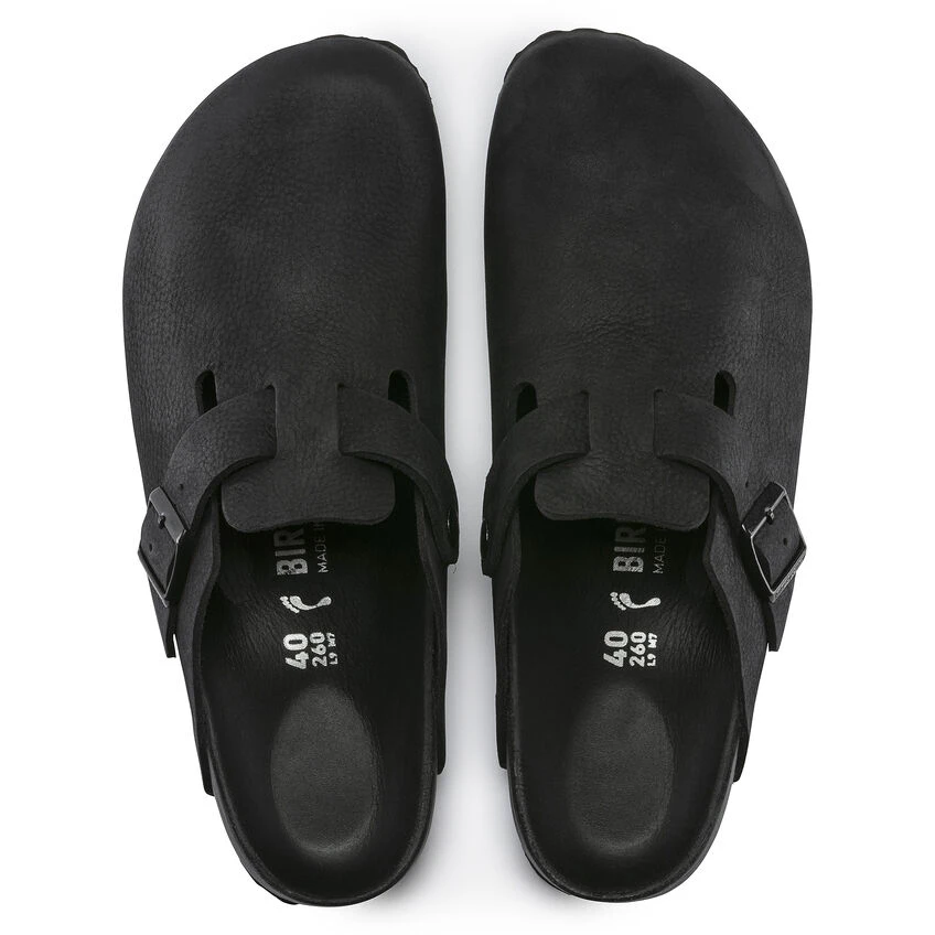 Boston Natural Leather Hot Sale ๐ฅ Birkenstock Boston Natural Leather Black ๐ -Men Shoes Store 1014421 top