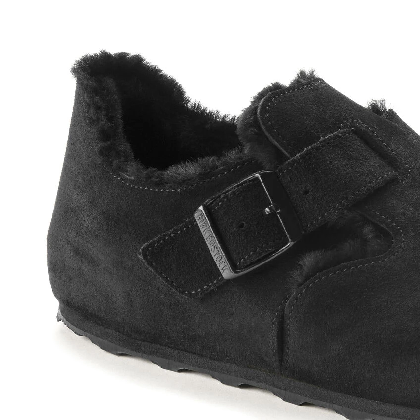 Hot Sale 🔔 Birkenstock London Suede Leather Shearling Black 👏 8 Hot Sale 🔔 Birkenstock London Suede Leather Shearling Black 👏 - Image 8