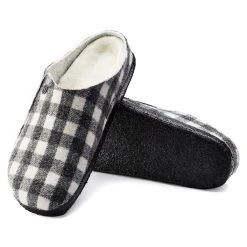 Buy 🎁 Birkenstock Zermatt Wool Felt Plaid White ❤️ -Men Shoes Store 1017543 sole