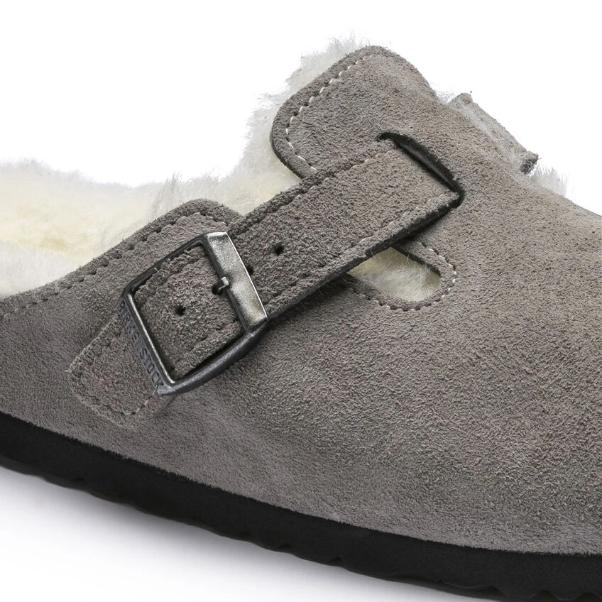 Wholesale 💯 Birkenstock Boston Shearling Suede Leather Stone Coin 😍 8 Wholesale 💯 Birkenstock Boston Shearling Suede Leather Stone Coin 😍 - Image 8