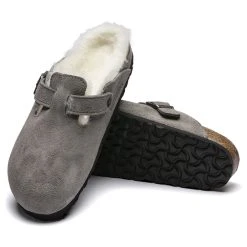 Wholesale 💯 Birkenstock Boston Shearling Suede Leather Stone Coin 😍 11 Wholesale 💯 Birkenstock Boston Shearling Suede Leather Stone Coin 😍 -Men Shoes Store 1017651 sole