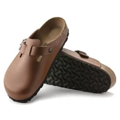 Hot Sale 😍 Birkenstock Boston Natural Leather Ginger Brown 🥰 -Men Shoes Store 1019693 sole