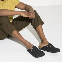 Best reviews of 👍 Birkenstock Boston Birko-Flor Nubuck Black 😀 -Men Shoes Store 1020497 f look m