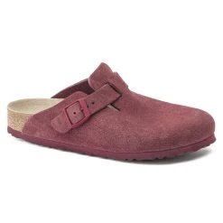 Buy ๐คฉ Birkenstock Boston Suede Leather Maroon โญ