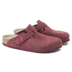 Buy 🤩 Birkenstock Boston Suede Leather Maroon ⭐ 6 Buy 🤩 Birkenstock Boston Suede Leather Maroon ⭐ -Men Shoes Store 1020534 pair