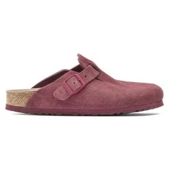 Buy 🤩 Birkenstock Boston Suede Leather Maroon ⭐ 7 Buy 🤩 Birkenstock Boston Suede Leather Maroon ⭐ -Men Shoes Store 1020534 side