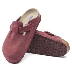 Buy 🤩 Birkenstock Boston Suede Leather Maroon ⭐ 4 Buy 🤩 Birkenstock Boston Suede Leather Maroon ⭐ -Men Shoes Store 1020534 sole
