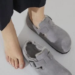 Hot Sale 🥰 Birkenstock London Suede Leather Whale Gray 🥰 -Men Shoes Store 1020568 detail 8