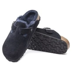 Budget ๐ Birkenstock Boston Shearling Suede Leather Midnight ๐ 4 Budget ๐ Birkenstock Boston Shearling Suede Leather Midnight ๐ -Men Shoes Store 1020584 sole