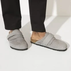Wholesale 😍 Birkenstock Nagoya Nubuck Leather Desert Buck Whale Gray 🔥 -Men Shoes Store 1020703 f closeup m