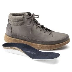 Buy 🔔 Birkenstock Honnef High Oiled Nubuck Leather Gray Taupe 🥰 -Men Shoes Store 1020726 detail 4