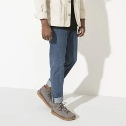 Buy 🔔 Birkenstock Honnef High Oiled Nubuck Leather Gray Taupe 🥰 -Men Shoes Store 1020726 f look m