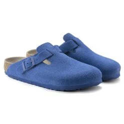 Buy ❤️ Birkenstock Boston Suede Leather Ultra Blue Ultra Blue ✔️ -Men Shoes Store 1022556 pair
