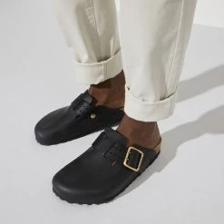 Flash Sale ๐ Birkenstock Boston Natural Leather Black โญ 12 Flash Sale ๐ Birkenstock Boston Natural Leather Black โญ -Men Shoes Store 1022577 f closeup m