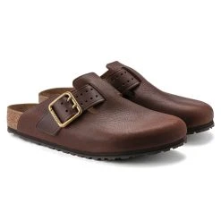 Budget 🌟 Birkenstock Boston Natural Leather Roast ⌛ -Men Shoes Store 1022589 pair