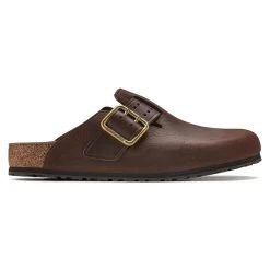 Budget 🌟 Birkenstock Boston Natural Leather Roast ⌛ -Men Shoes Store 1022589 side