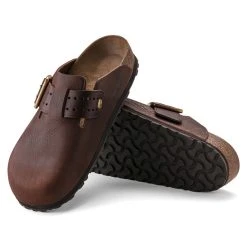 Budget 🌟 Birkenstock Boston Natural Leather Roast ⌛ -Men Shoes Store 1022589 sole