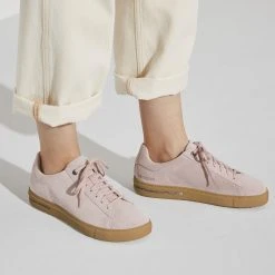 Deals 😉 Birkenstock Bend Suede Leather Soft Pink Soft Pink 😍 -Men Shoes Store 1022849 f closeup f