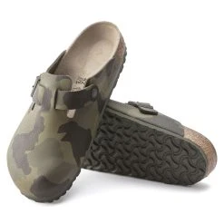 Buy 👏 Birkenstock Boston Birko-Flor Desert Soil Camo Green 🛒 -Men Shoes Store 1023211 sole