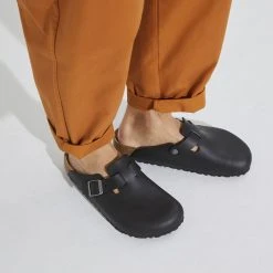 Wholesale ✨ Birkenstock Boston Grip Natural Leather Vintage Wood Black ✔️ 12 Wholesale ✨ Birkenstock Boston Grip Natural Leather Vintage Wood Black ✔️ -Men Shoes Store 1023419 f closeup m