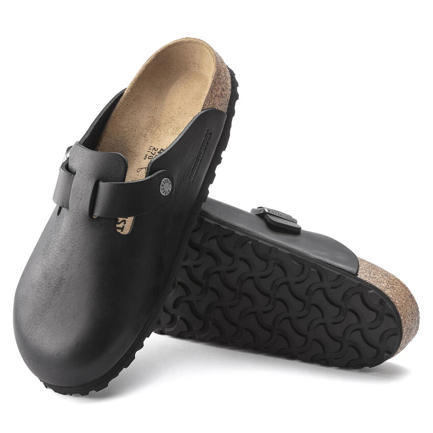 Wholesale ✨ Birkenstock Boston Grip Natural Leather Vintage Wood Black ✔️ 5 Wholesale ✨ Birkenstock Boston Grip Natural Leather Vintage Wood Black ✔️ - Image 5