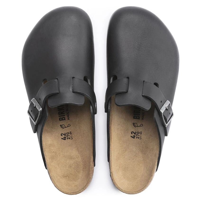 Wholesale ✨ Birkenstock Boston Grip Natural Leather Vintage Wood Black ✔️ 6 Wholesale ✨ Birkenstock Boston Grip Natural Leather Vintage Wood Black ✔️ - Image 6