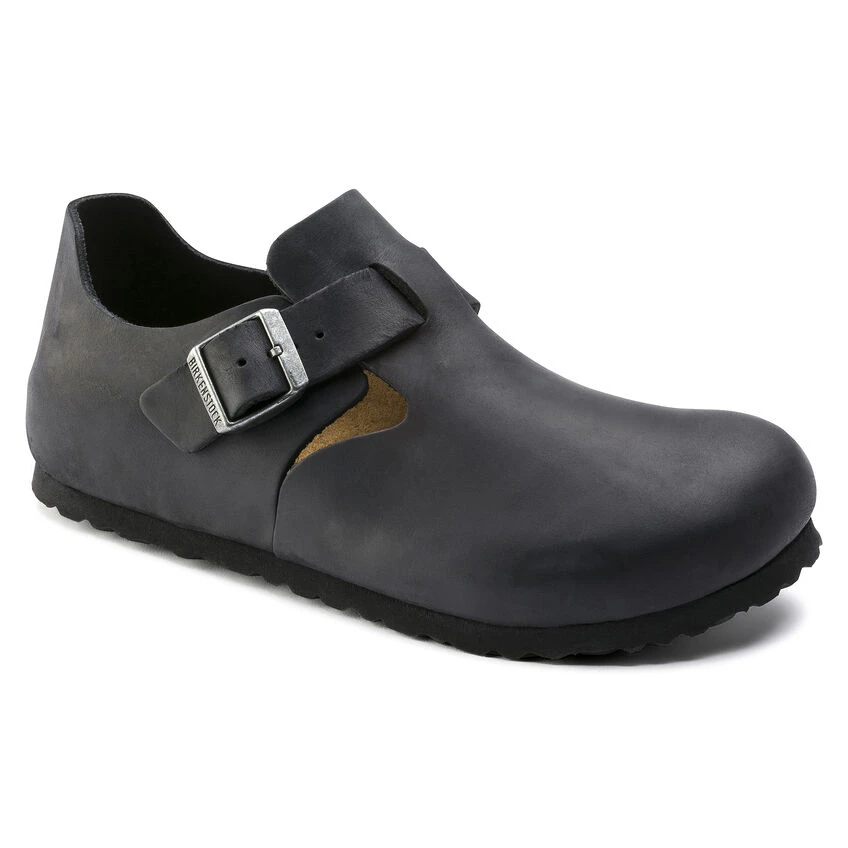 London Oiled Leather Outlet 😍 Birkenstock London Oiled Leather Black 🌟 -Men Shoes Store 166541 1