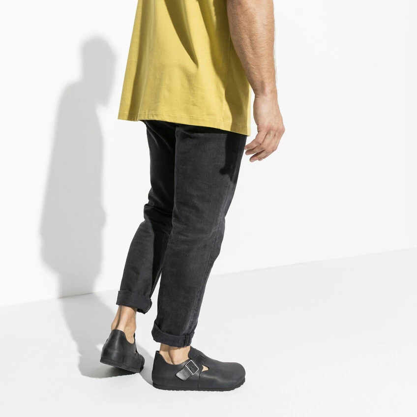 London Oiled Leather Outlet 😍 Birkenstock London Oiled Leather Black 🌟 -Men Shoes Store 166541 f look m