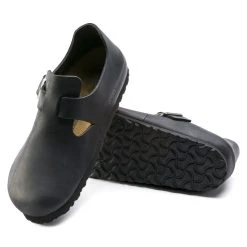Outlet 😍 Birkenstock London Oiled Leather Black 🌟 4 Outlet 😍 Birkenstock London Oiled Leather Black 🌟 -Men Shoes Store 166541 sole