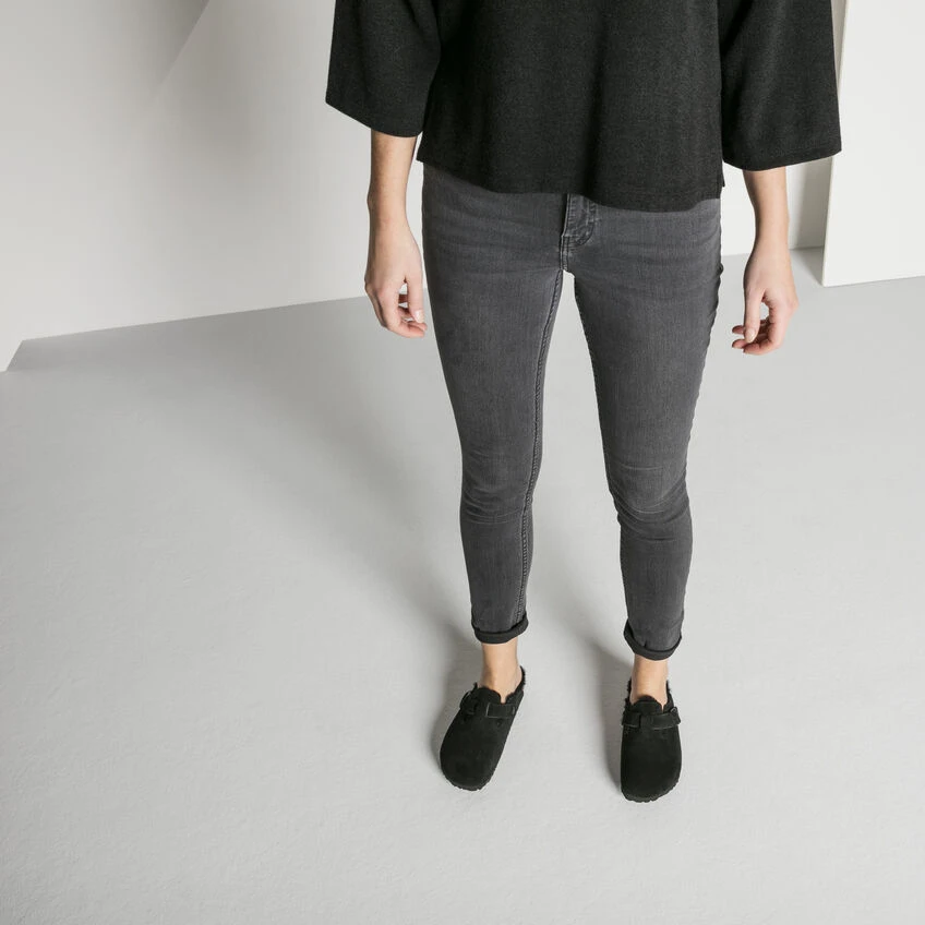 Outlet โจ Birkenstock Boston Suede Leather Black ๐ 3 Outlet โจ Birkenstock Boston Suede Leather Black ๐ - Image 3