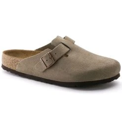 Outlet 🔥 Birkenstock Boston Suede Leather Taupe 🤩