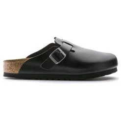Best deal 🛒 Birkenstock Boston Smooth Leather Amalfi Black 🔔 -Men Shoes Store 59831 side