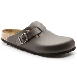 Deals 👍 Birkenstock Boston Natural Leather Dark Brown ⭐