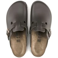 Deals 👍 Birkenstock Boston Natural Leather Dark Brown ⭐ -Men Shoes Store 60103 top