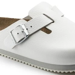 Budget ⭐ Birkenstock Boston Natural Leather White 🥰 -Men Shoes Store 60136 detail 1