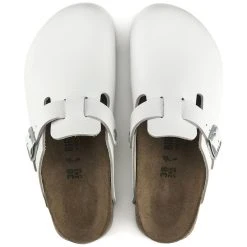 Budget ⭐ Birkenstock Boston Natural Leather White 🥰 -Men Shoes Store 60136 top
