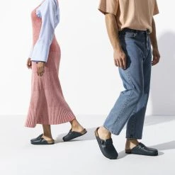 Coupon ✨ Birkenstock Boston Natural Leather Blue ⌛ -Men Shoes Store 60153 detail 6