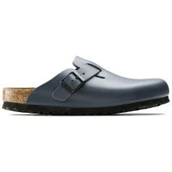 Coupon ✨ Birkenstock Boston Natural Leather Blue ⌛ -Men Shoes Store 60153 side