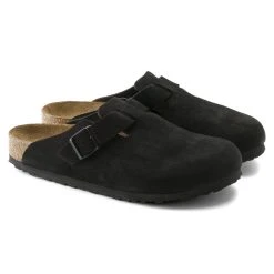 Promo ✨ Birkenstock Boston Suede Leather Black 🔔 16 Promo ✨ Birkenstock Boston Suede Leather Black 🔔 -Men Shoes Store 660473 pair